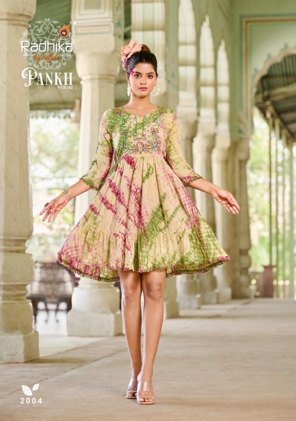 Radhika Pankh Vol 2 Fancy Designer Short Kurti Collection
